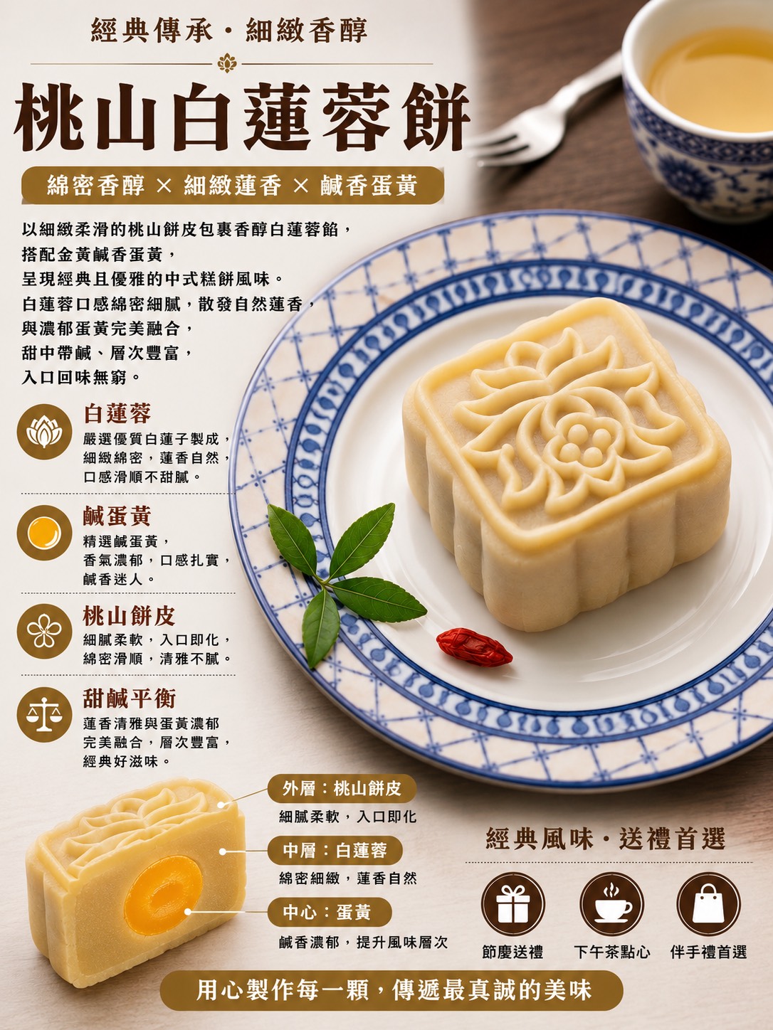 桃山白蓮蓉餅