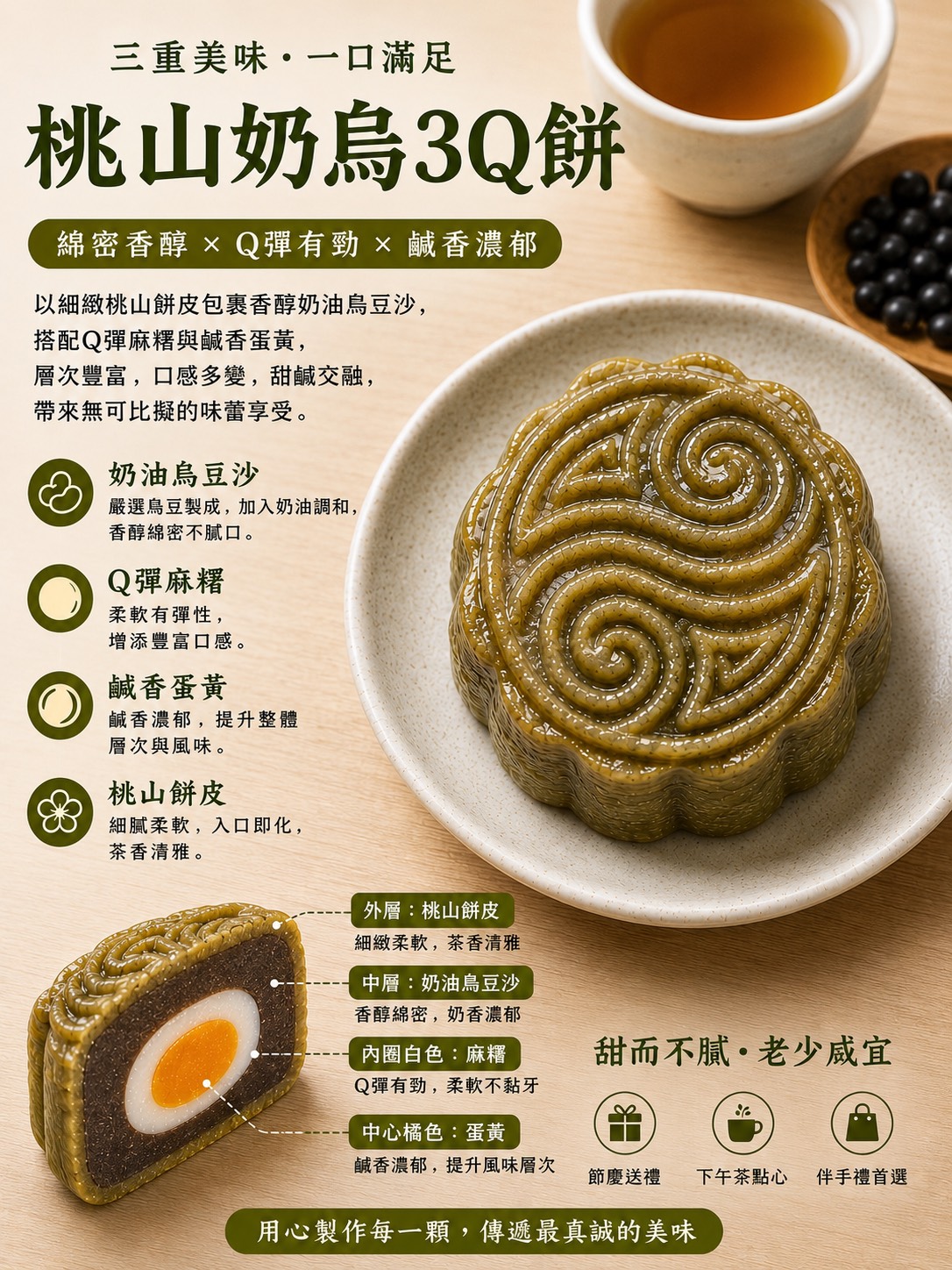 桃山奶烏3Q餅